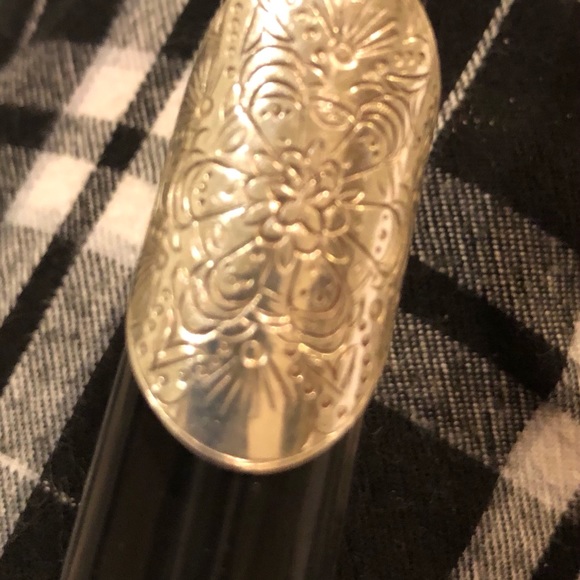 Adjustable sterling silver etched ring - Picture 4 of 10